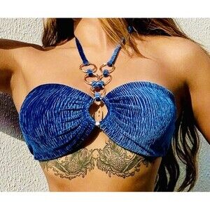 Women's Halter Neck Swimwear Top Multicolor / 12(XL)